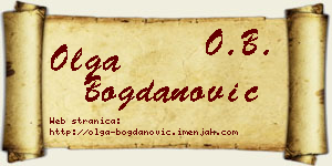 Olga Bogdanović vizit kartica